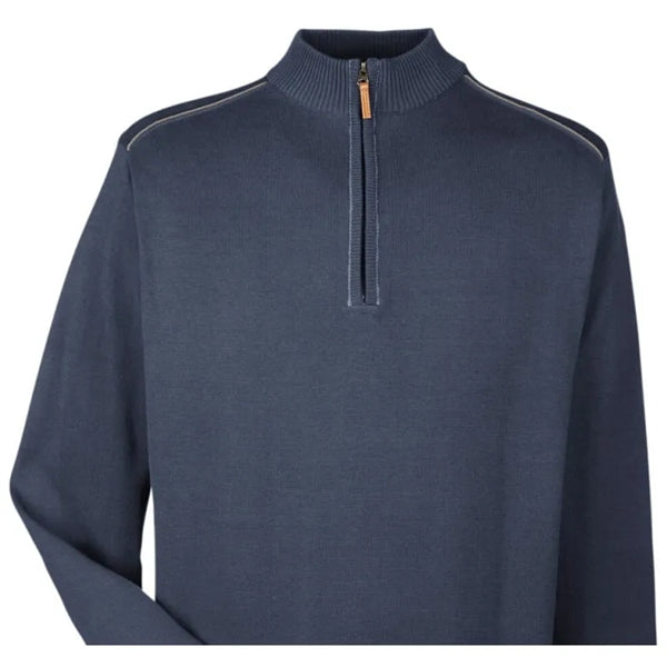 Devon & Jones Men's Manchester Fully-Fashioned Quarter-Zi...
