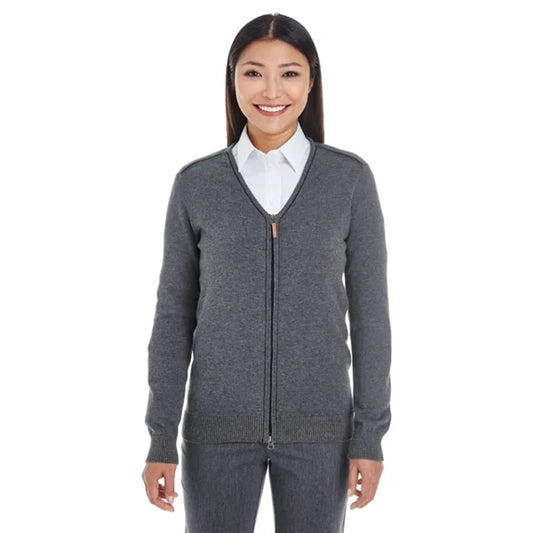 Devon & Jones Ladies' Manchester Fully-Fashioned Full-Zip...