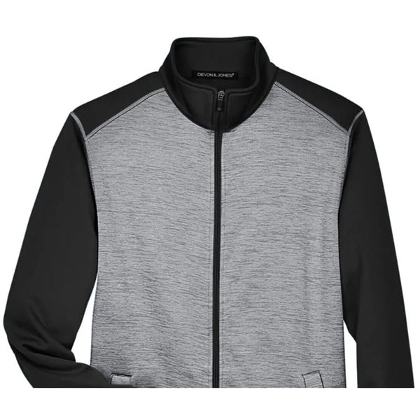 Devon & Jones Men's Newbury Colorblock Melange Fleece Ful...