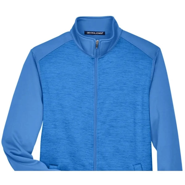 Devon & Jones Men's Newbury Colorblock Melange Fleece Ful...