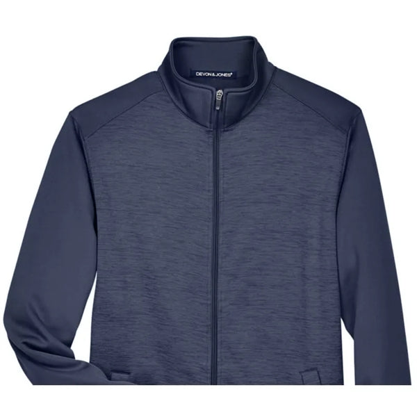 Devon & Jones Men's Newbury Colorblock Melange Fleece Ful...