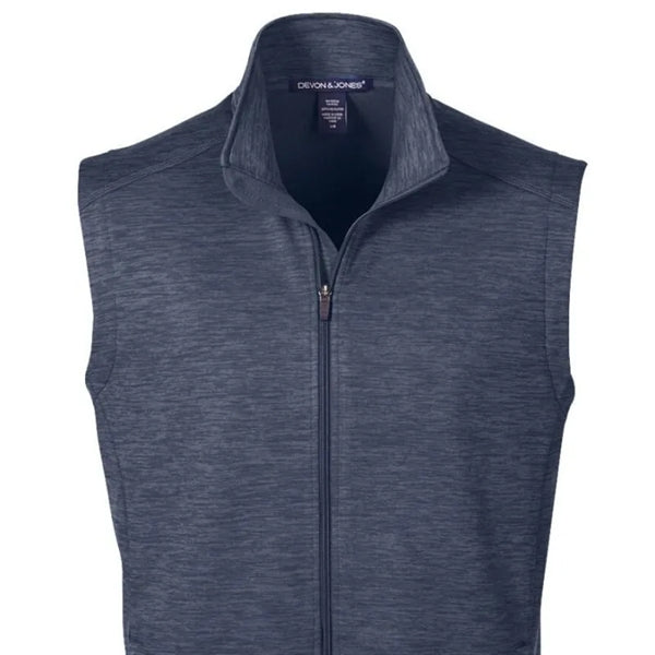Devon & Jones Men's Newbury Melange Fleece Vest
