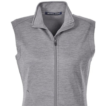 Devon & Jones Ladies' Newbury Melange Fleece Vest