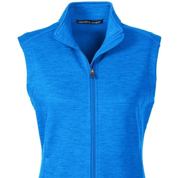 Devon & Jones Ladies' Newbury Melange Fleece Vest