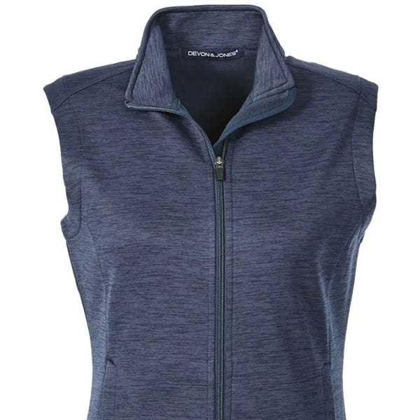 Devon & Jones Ladies' Newbury Melange Fleece Vest