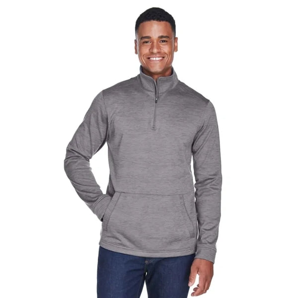 Devon & Jones Men's Newbury Melange Fleece Quarter-Zip