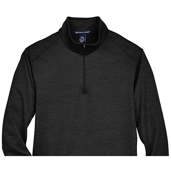 Devon & Jones Men's Newbury Melange Fleece Quarter-Zip