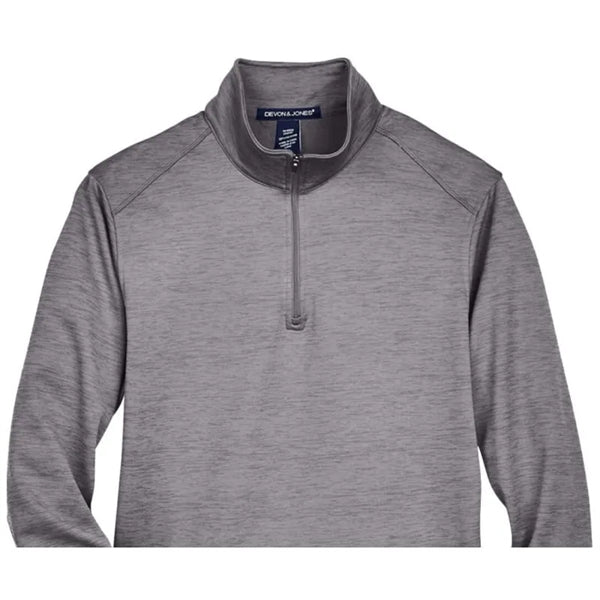 Devon & Jones Men's Newbury Melange Fleece Quarter-Zip