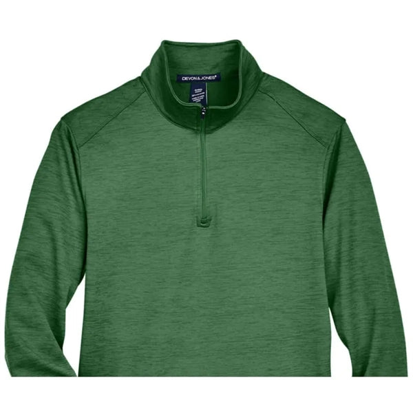 Devon & Jones Men's Newbury Melange Fleece Quarter-Zip