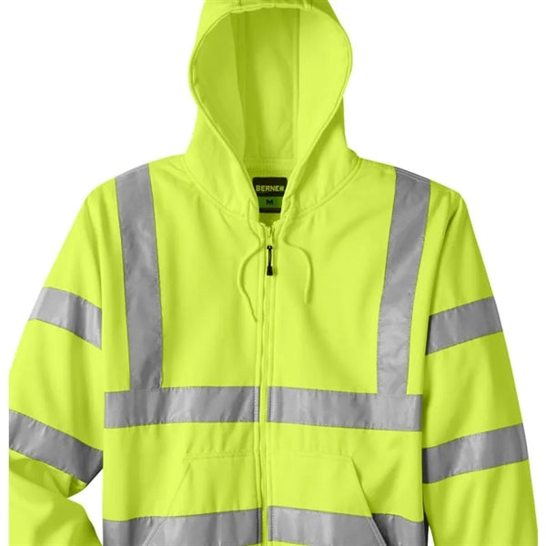 Berne Men's Berne Hi-Vis Class 3 Lined Hooded Sweatshirt