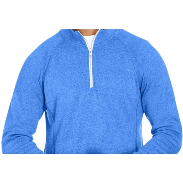 J America Adult Triblend Fleece Quarter-Zip