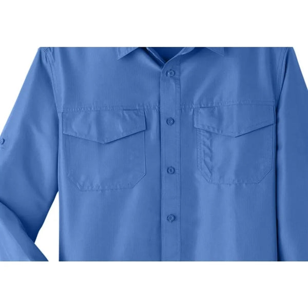 Harriton Men's Key West Long-Sleeve Performance Staff Shirt