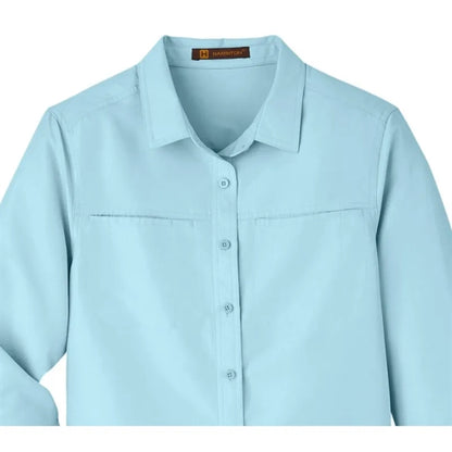 Harriton Ladies' Key West Long-Sleeve Performance Staff S...