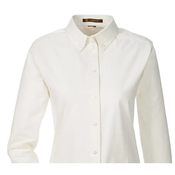 Harriton Ladies' Foundation 100% Cotton Long-Sleeve Twill...