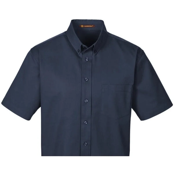 Harriton Men's Foundation 100% Cotton Short-Sleeve Twill ...