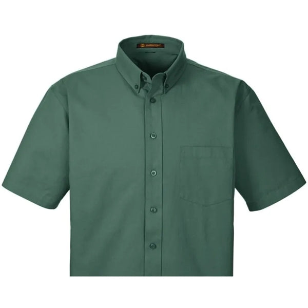 Harriton Men's Foundation 100% Cotton Short-Sleeve Twill ...