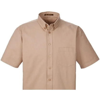 Harriton Men's Foundation 100% Cotton Short-Sleeve Twill ...