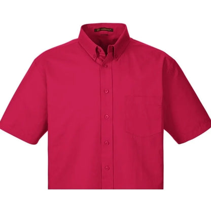 Harriton Men's Foundation 100% Cotton Short-Sleeve Twill ...