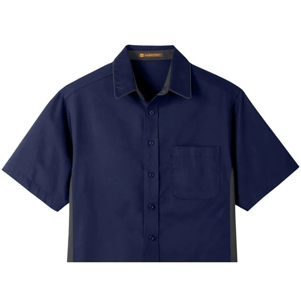 Harriton Men's Tall Flash IL Colorblock Short Sleeve Shirt