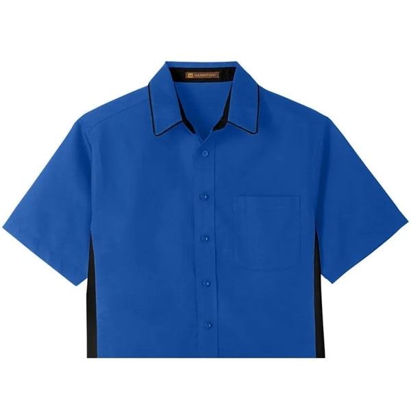 Harriton Men's Tall Flash IL Colorblock Short Sleeve Shirt