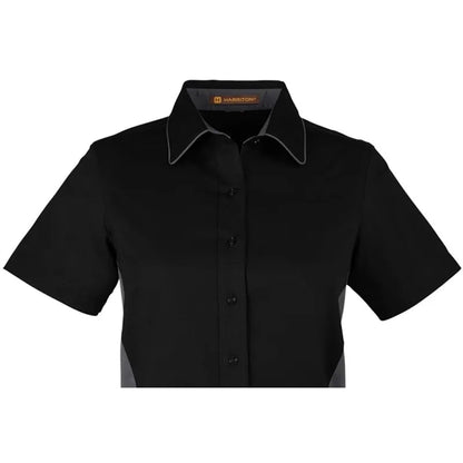 Harriton Ladies' Flash IL Colorblock Short Sleeve Shirt