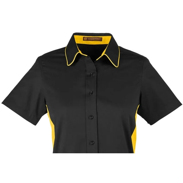 Harriton Ladies' Flash IL Colorblock Short Sleeve Shirt