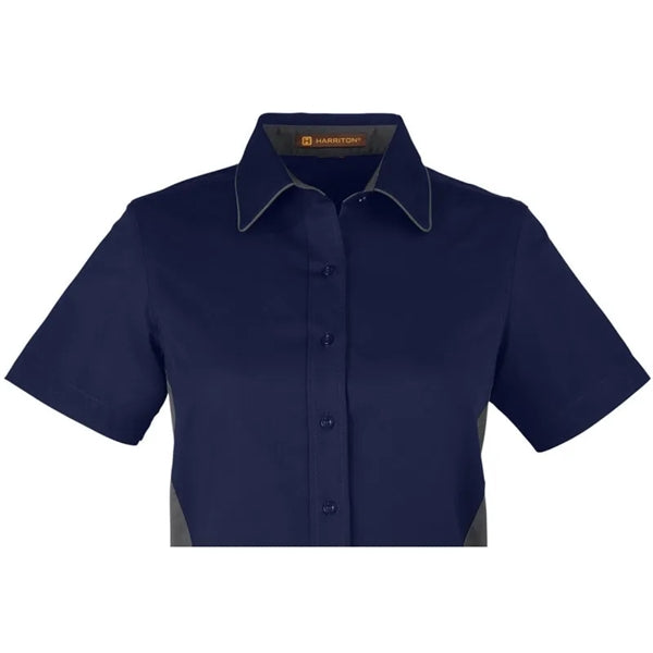 Harriton Ladies' Flash IL Colorblock Short Sleeve Shirt