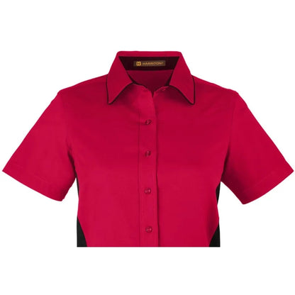 Harriton Ladies' Flash IL Colorblock Short Sleeve Shirt