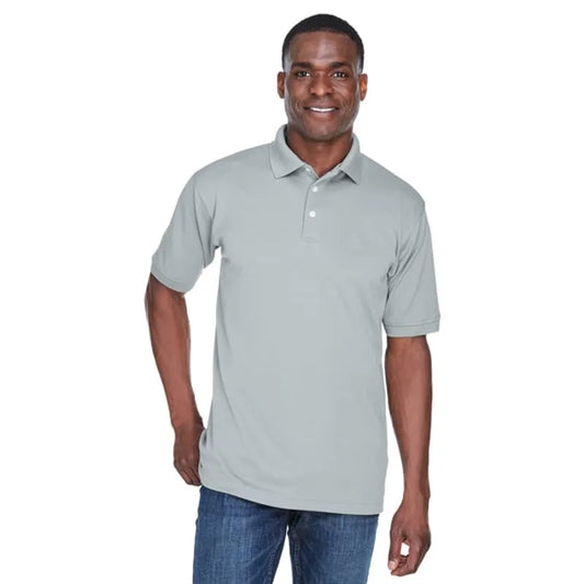 UltraClub Men's Platinum Performance Pique Polo With Temp...