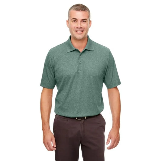 UltraClub Men's Heathered Pique Polo