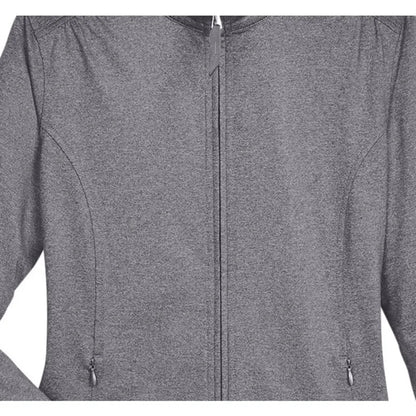 UltraClub Ladies' Navigator Heather Performance Full-Zip