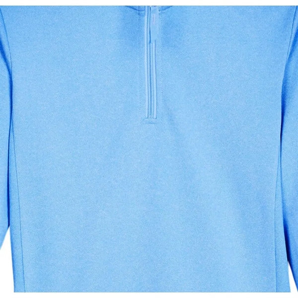 UltraClub Ladies' Coastal Pique Fleece Quarter-Zip
