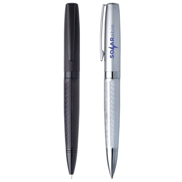 Sleek Brass Twist Ballpoint