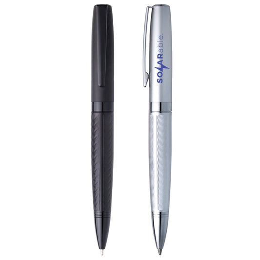 Sleek Brass Twist Ballpoint