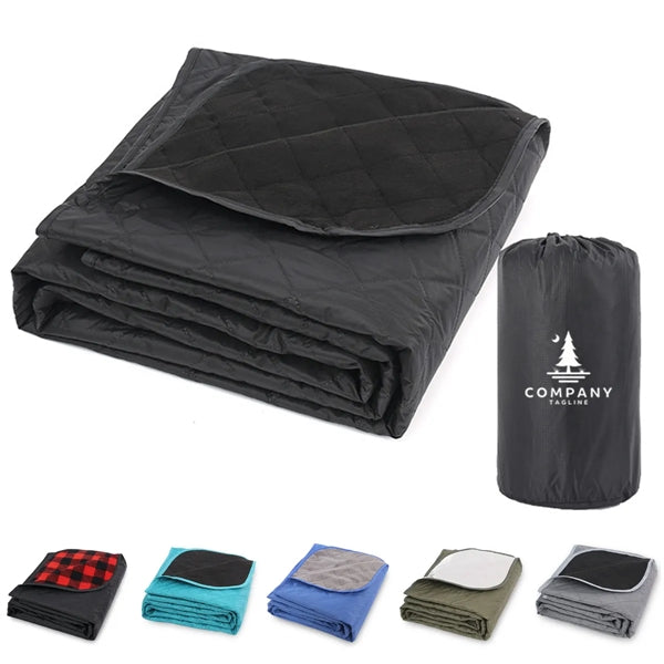 Warm Fleece Waterproof Camping Blanket