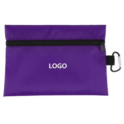 Ripstop Utility Zipper Pouch With Carabiner