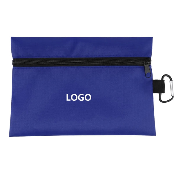 Ripstop Utility Zipper Pouch With Carabiner