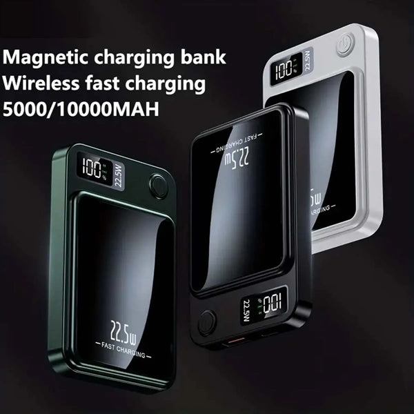 5000/10000mAh Mobile Magnetic Wireless Charging Power Bank