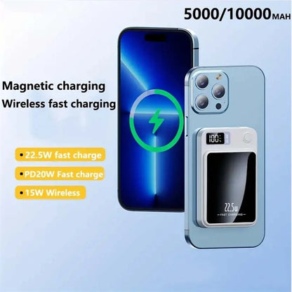 5000/10000mAh Mobile Magnetic Wireless Charging Power Bank