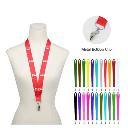 1" FULL COLOR DYE SUBLIMATED LANYARD W/ METAL BULLDOG CLIP