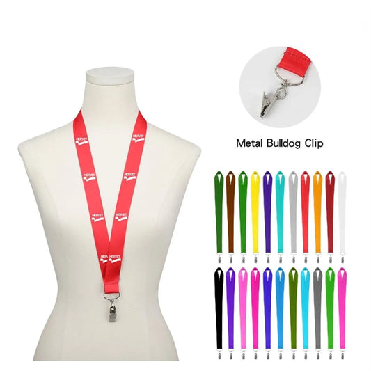 1" FULL COLOR DYE SUBLIMATED LANYARD W/ METAL BULLDOG CLIP