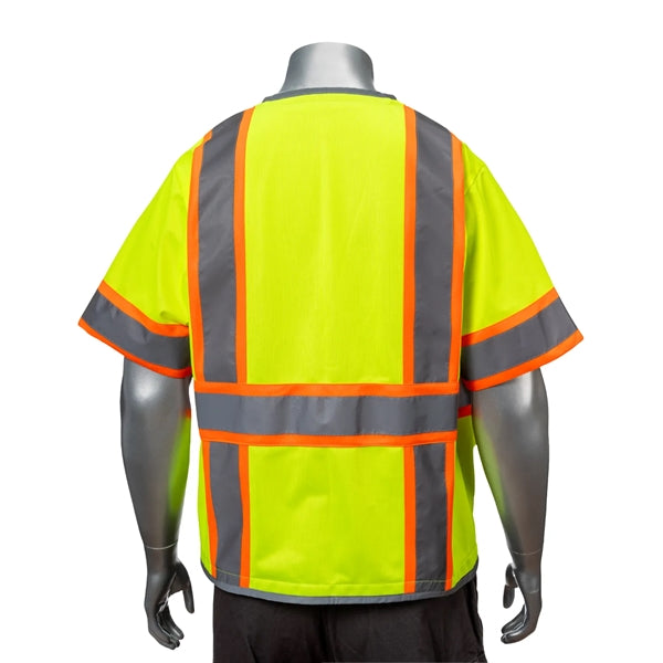 Premium Knitted Hi Vis Class 3 Safety Vest with 6 Pockets