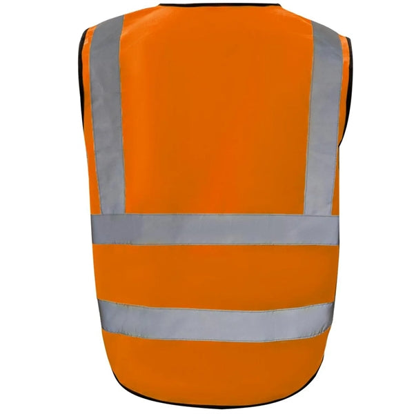 Class 2 Hi Vis Reflective Tape Safety Vest With 4 Pockets