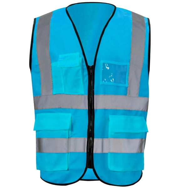 Class 2 Hi Vis Reflective Tape Safety Vest With 4 Pockets