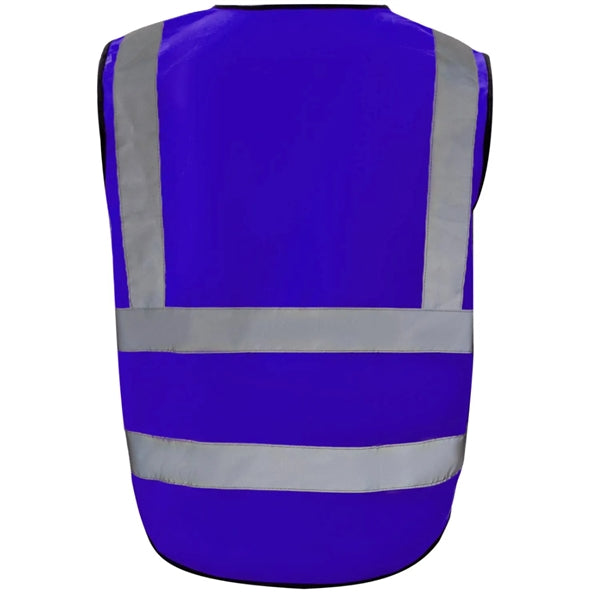 Class 2 Hi Vis Reflective Tape Safety Vest With 4 Pockets