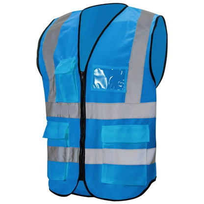 Class 2 Hi Vis Reflective Tape Safety Vest With 4 Pockets