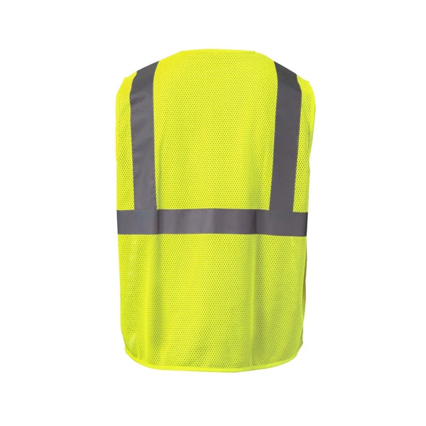 High Viz Reflective Mesh Safety Workwear Zipper Vest Pockets