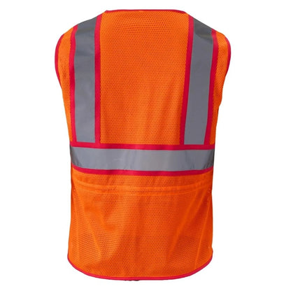 Lady Hi Vis Class 2 Mesh Reflective Safety Vest w/ 2 Pockets