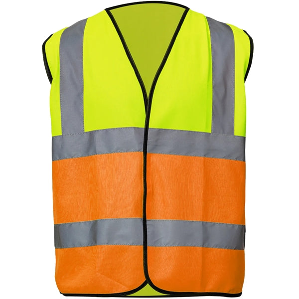 Hi Viz Class 2 Knitted Color Block Safety Loop & Hook Vest