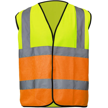 Hi Viz Class 2 Knitted Color Block Safety Loop & Hook Vest